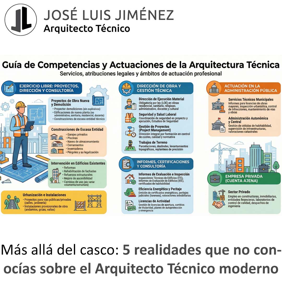 Más allá del casco: 5 realidades que no conocías sobre el Arquitecto Técnico moderno